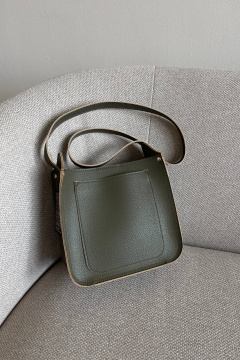 Зеленая сумка из эко-кожи на одно отделение с карманами Galanteya 48523.24с288к45 оливковый - фото 1