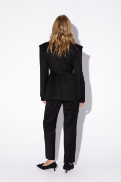 Брюки и жакет из вискозы с стрелками и свободным стилем PiRS 5539 черный - фото 3
