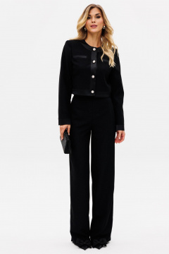 Брючный костюм прямого силуэта для нарядных образов EOLA 2746 черный - фото 1