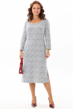 Миди платье из трикотажа с разрезами и вырезом каре Angelina & Сo 1179 - фото 3