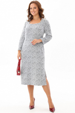 Миди платье из трикотажа с разрезами и вырезом каре Angelina & Сo 1179 - фото 1