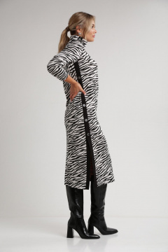 Блузочно-платье трикотажное с воротником-стойкой, классика ALEZA 1223 - фото 4