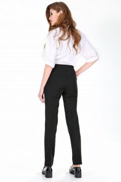 Удобные утепленные брюки с карманами, деловой стиль DNM 004 черный_байка - фото 2