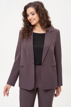 Длинные брюки и жакет на каждый день в классическом стиле IVARI 10403/1 какао - фото 5