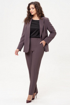 Длинные брюки и жакет на каждый день в классическом стиле IVARI 10403/1 какао - фото 2