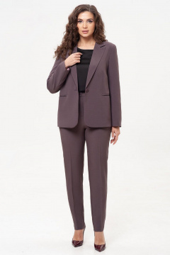 Длинные брюки и жакет на каждый день в классическом стиле IVARI 10403/1 какао - фото 1