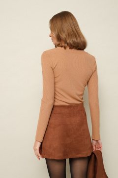 Жакет и мини-юбка из экозамши с разрезами PUR PUR 11-327 - фото 4