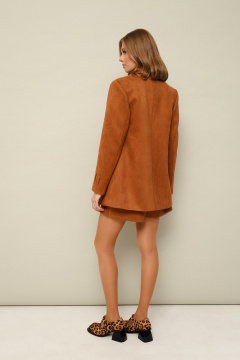 Комплект из жакета и мини-юбки-шорт из экозамши PUR PUR 11-336 - фото 4