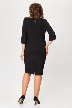 Платье черного цвета с длиной 95 см из текстиля DaLi 7006 чёрное - фото 2