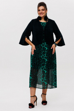 Болеро из текстиля, утепленное, нарядное на любой случай Anelli 1445 черный_жемчуг - фото 4