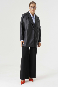 Жакет демократичного стиля из текстиля для повседневности Панда 182933w черный - фото 1