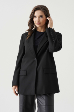 Жакет из поливискозы классический прямого силуэта Панда 188033w черный - фото 1