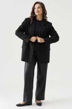 Жакет из поливискозы классический прямого силуэта Панда 188033w черный - фото 3