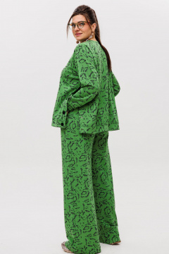 Костюм 2-ка из трикотажа с принтом и карманами Anelli 1494 жираф_веган - фото 4