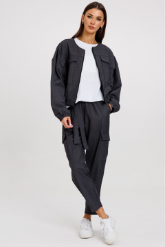 Жакет свободного кроя из костюмной ткани с карманами Kivviwear 4207.04 - фото 3