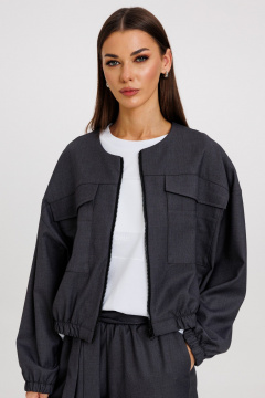 Жакет свободного кроя из костюмной ткани с карманами Kivviwear 4207.04 - фото 1