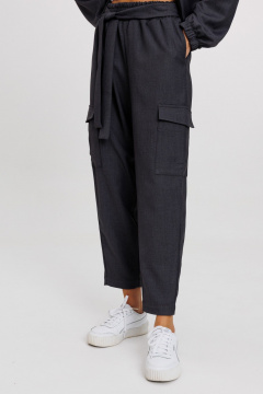 Брюки укороченные из костюмной ткани для повседневной носки Kivviwear 4208.04 - фото 4