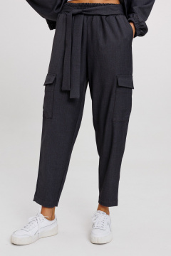 Брюки укороченные из костюмной ткани для повседневной носки Kivviwear 4208.04 - фото 2