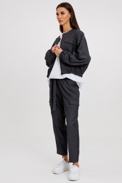 Костюм из костюмной ткани: кардиган и укороченные брюки Kivviwear 42074208.04 - фото 3