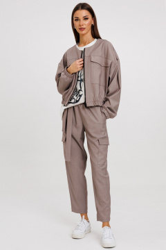 Костюм из хлопка: кардиган и укороченные брюки Kivviwear 42074208.05 - фото 2