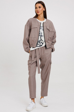 Костюм из хлопка: кардиган и укороченные брюки Kivviwear 42074208.05 - фото 1