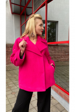 Пальто демисезонное на подкладке с металлическими клепками Atelero 1041Ф - фото 4