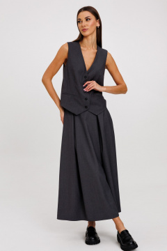 Жилет классический из костюмной ткани с прорезными карманами Kivviwear 4234.04 - фото 2