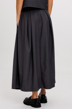 Юбка трапеция из костюмной ткани с боковыми карманами Kivviwear 4235.04 - фото 5