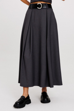 Юбка трапеция из костюмной ткани с боковыми карманами Kivviwear 4235.04 - фото 3