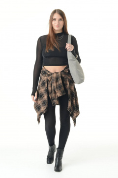 Серая сумка из искусственной замши с вместительным отделением MT.Style BAG/\ grey-velour - фото 3