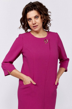 Демисезонное платье из ткани с декоративной брошью и карманами Koketka i K 1220 - фото 2