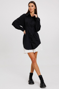 Классическое платье-рубашка из хлопка, с разрезом и карманами Kivviwear 4244.02 - фото 5