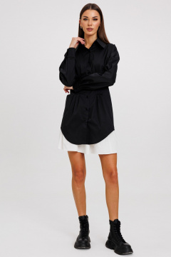 Классическое платье-рубашка из хлопка, с разрезом и карманами Kivviwear 4244.02 - фото 3