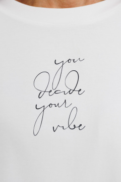 Джемпер женский демисезонный с ярким принтом из хлопка Kivviwear 4246.01 - фото 3