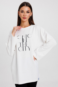 Джемпер женский демисезонный с оригинальным дизайном из хлопка Kivviwear 4246.02 - фото 5