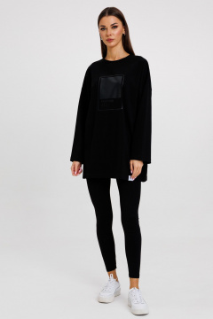 Джемпер женский демисезонный с ярким принтом из хлопка Kivviwear 4246.05 - фото 4