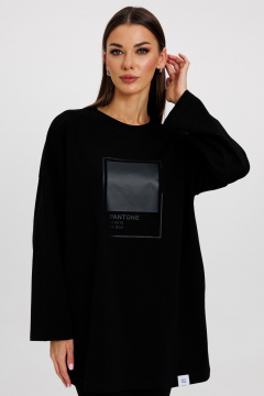 Джемпер женский демисезонный с ярким принтом из хлопка Kivviwear 4246.05 - фото 1