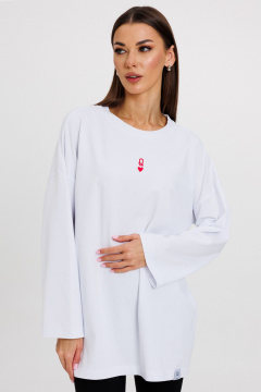 Джемпер женский демисезонный с оригинальным дизайном из хлопка Kivviwear 4246.06 - фото 1