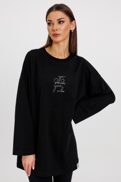 Джемпер женский демисезонный с ярким принтом из хлопка Kivviwear 4246.07 - фото 1