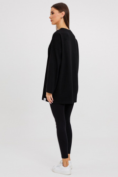 Джемпер женский демисезонный с ярким принтом из хлопка Kivviwear 4246.09 - фото 4