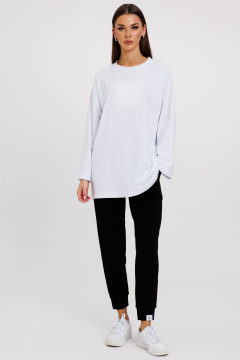 Джемпер женский демисезонный с ярким принтом из хлопка Kivviwear 4246.13 - фото 3