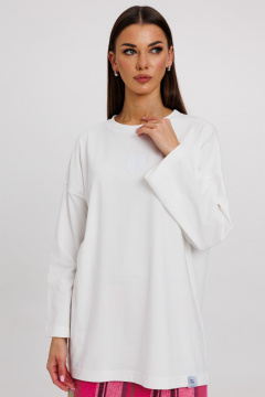 Джемпер женский демисезонный с ярким принтом из хлопка Kivviwear 4246.15 - фото 3