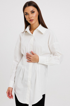 Длинная мужская блуза с защипами из премиального хлопка Kivviwear 4247.01 - фото 4