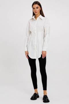 Длинная мужская блуза с защипами из премиального хлопка Kivviwear 4247.01 - фото 3