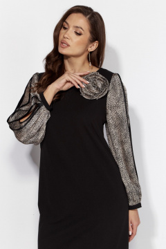 Элегантное демисезонное платье с брошь-цветком TAiER 1327 - фото 5