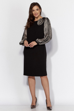 Элегантное демисезонное платье с брошь-цветком TAiER 1327 - фото 1