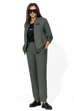 Костюм из гусиной лапки с жилетом и юбкой-макси Gold Style 2674 - фото 1