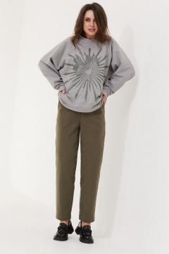 Свитшот из трикотажа с комфортной посадкой MG Wear 2215 серый - фото 5