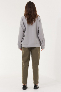 Свитшот из трикотажа с комфортной посадкой MG Wear 2215 серый - фото 3