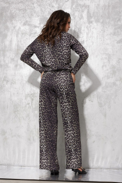 Джемпер свободного силуэта из трикотажа MG Wear 2218 леопард_с_блеском - фото 5